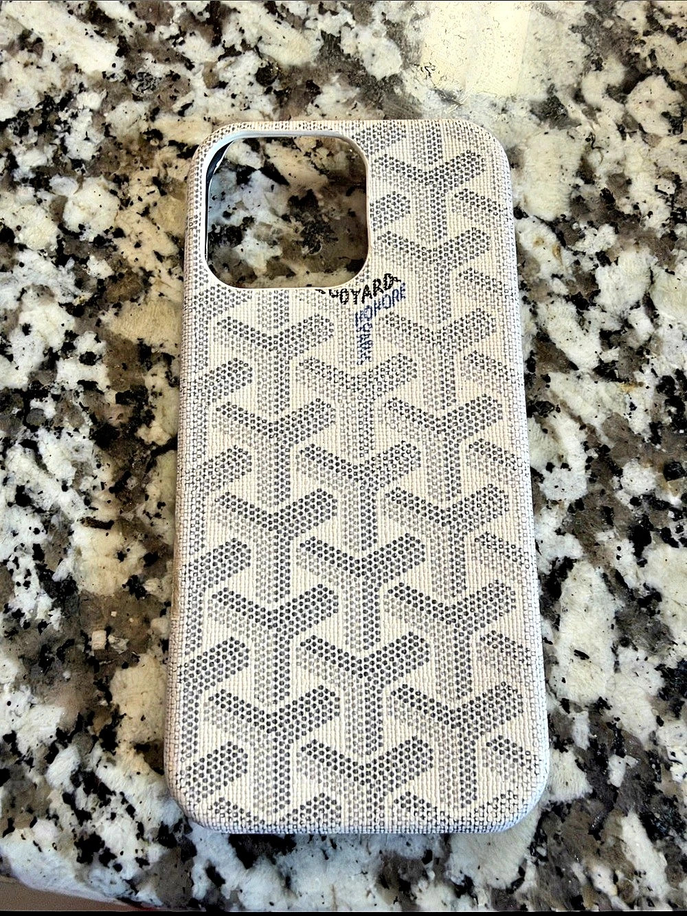 Goyard Goyardine IPhone 16 pro max Case in White & Gray Like New
